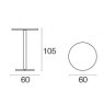 Emu Darwin folding counter table - round top 539