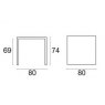 Emu Nova 857 stackable square table 80 x 80cm dimensions