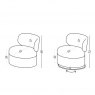 Fama Zora armchair dimensions