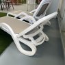 Nardi Alfa outdoor sun lounger in white