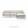 Maximo 4 with footstool - Gesso perla sunbrella
