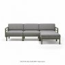 Maximo 4 with footstool - Cactus lava sunbrella