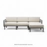Maximo 4 with footstool - Basalto perla sunbrella