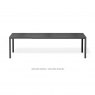Nardi Tevere laminate 210 extending dining table - antracite