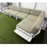 Nardi Maximo 5 outdoor corner sofa in Gesso frame and Timo fabric cushions