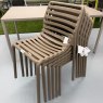 Stackable Nardi Doga Bistrot outdoor dining chairs in Tabacco