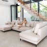 Fama Scala corner sofa in a modern living room, showcasing its relaxed seating style